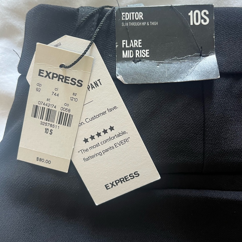 Express Editor Flare Mid rise tailored pant